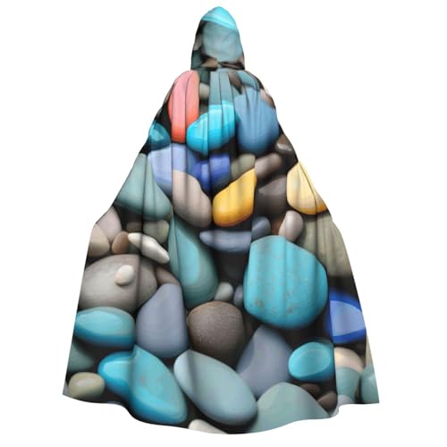 axzttupy Farbiger Kieselstein-Aufdruck, Erwachsenenkostüm, mit Kapuze, Halloween, Weihnachten, Karneval, Partys, Mittelalter-Kostüm axzttupy Farbiger Kieselstein-Aufdruck, Erwachsenenkostüm, mit Kapuze, Halloween, Weihnachten, Karneval, Partys, Mittelalter-Kostüm von axzttupy