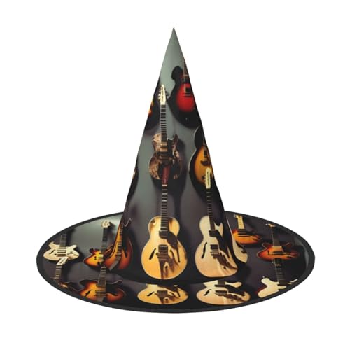 axzttupy Gitarre Kollektion Druck Halloween Hexenhut Unisex Karneval Kostüm Zubehör Partys Cosplay und Festlich axzttupy Gitarre Kollektion Druck Halloween Hexenhut Unisex Karneval Kostüm Zubehör Partys Cosplay und Festlich von axzttupy