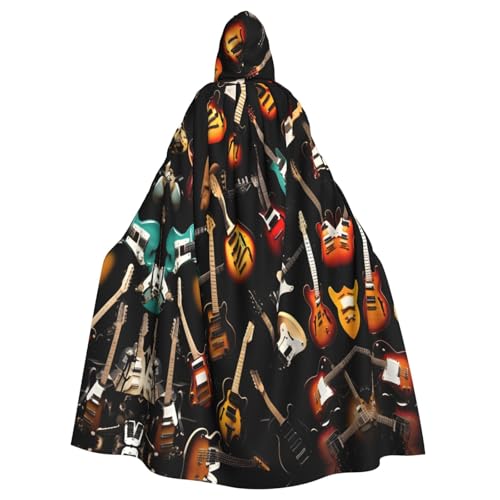 axzttupy Gitarren-Umhang, Standardmaßstab, 2_00 x Druck, Unisex, Halloween-Kapuzenumhang, volle Länge, für Mittelalter-Renaissance-Cosplay-Kostüme von axzttupy