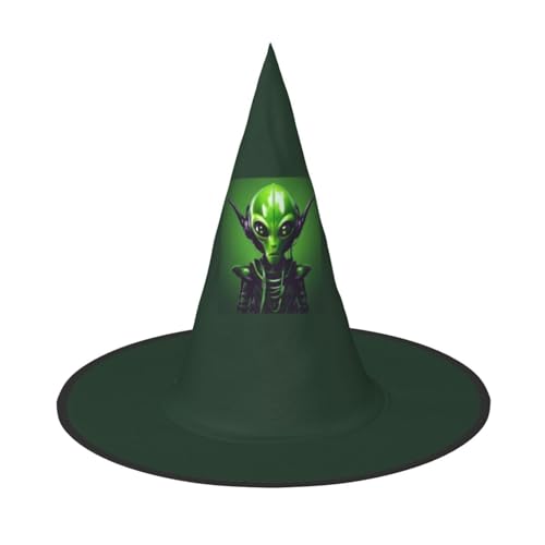 axzttupy Grüner Langohr Alien Print Halloween Hexenhut Unisex Karneval Kostüm Zubehör Partys Cosplay und Festlich axzttupy Grüner Langohr Alien Print Halloween Hexenhut Unisex Karneval Kostüm Zubehör Partys Cosplay und Festlich von axzttupy