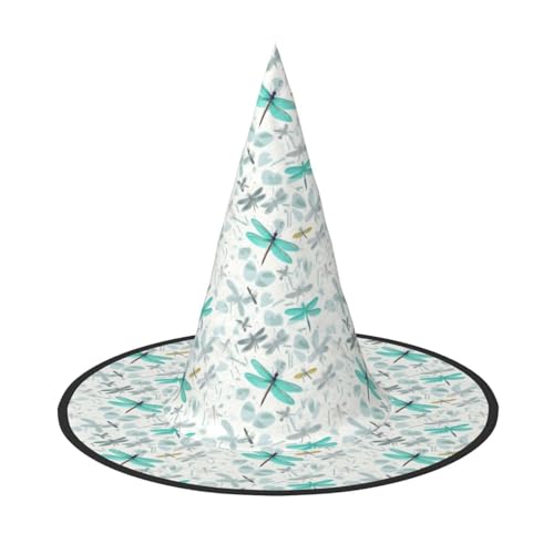 axzttupy Grüner Libelle Druck Halloween Hexenhut Unisex Karneval Kostüm Zubehör Partys Cosplay und Festlich axzttupy Grüner Libelle Druck Halloween Hexenhut Unisex Karneval Kostüm Zubehör Partys Cosplay und Festlich von axzttupy