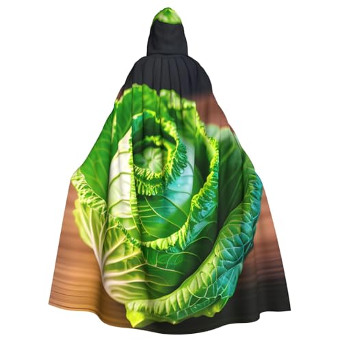 axzttupy Halloween-Kapuzenumhang mit hellem Kohldruck, Unisex, volle Länge, für Mittelalter-Renaissance-Cosplay-Kostüme von axzttupy
