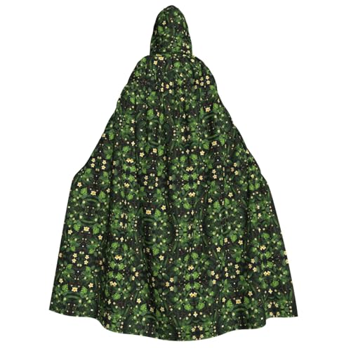 axzttupy Hawaii-Print Erwachsenenkostüm mit Kapuze für Halloween, Weihnachten, Karneval, Partys, Mittelalter von axzttupy