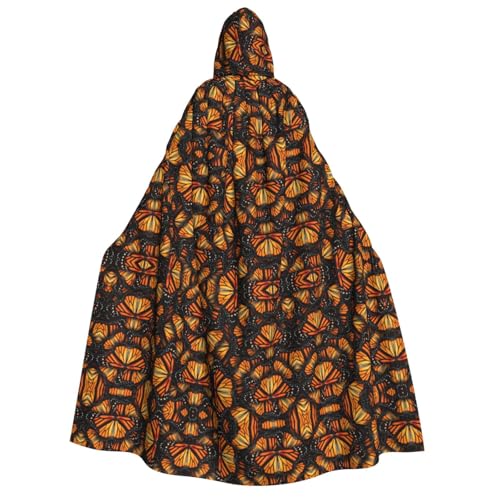axzttupy Heaps Of Orange Monarch Butterflies Print Adult Hooded Cloak Halloween Christmas Carnival Parties Medieval Theme Costume von axzttupy