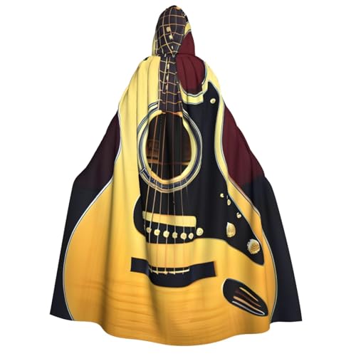 axzttupy Hinweis Gitarren-Druck Erwachsene Kapuzenumhang Halloween Weihnachten Karneval Partys Mittelalter Thema Kostüm von axzttupy