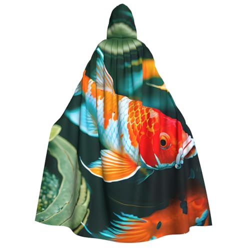 axzttupy Hübscher Koi-Fisch-Aufdruck, Erwachsenen-Kapuzenumhang, Halloween, Weihnachten, Karneval, Partys, Mittelalter-Kostüm axzttupy Hübscher Koi-Fisch-Aufdruck, Erwachsenen-Kapuzenumhang, Halloween, Weihnachten, Karneval, Partys, Mittelalter-Kostüm von axzttupy