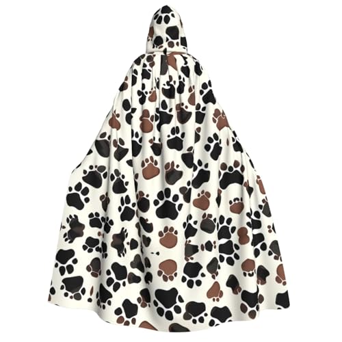 axzttupy Hundepfotenabdruck-Umhang für Erwachsene, mit Kapuze, Halloween, Weihnachten, Karneval, Partys, Mittelalter-Kostüm axzttupy Hundepfotenabdruck-Umhang für Erwachsene, mit Kapuze, Halloween, Weihnachten, Karneval, Partys, Mittelalter-Kostüm von axzttupy