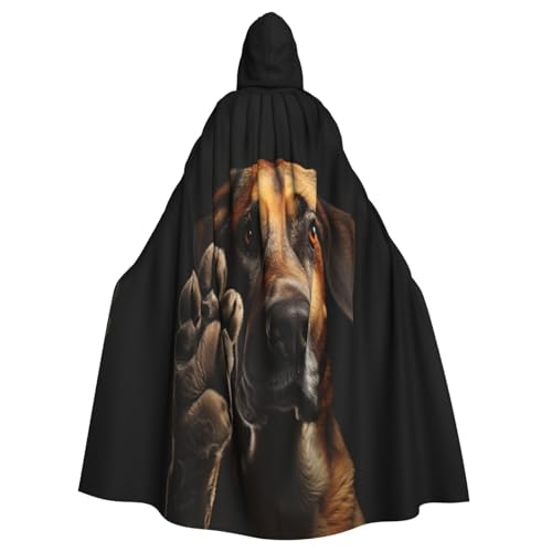 axzttupy Hundeumhang mit Pfotenabdruck, Unisex, Halloween, mit Kapuze, volle Länge, für mittelalterliche Renaissance-Cosplay-Kostüme von axzttupy