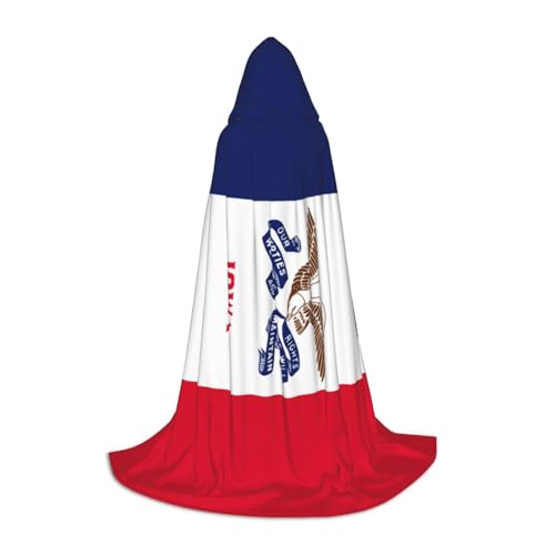 axzttupy Iowa Umhang mit Kapuze und Staatsflagge, für Karneval, Halloween und Motto-Partys, bequemer Umhang axzttupy Iowa Umhang mit Kapuze und Staatsflagge, für Karneval, Halloween und Motto-Partys, bequemer Umhang von axzttupy