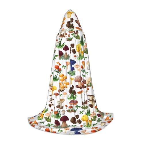 axzttupy Japanischer Malerei-Pilz-Druck, Unisex, mit Kapuze, Umhang in voller Länge, für Zauberer, Weihnachten, Karneval, Halloween, Cosplay axzttupy Japanischer Malerei-Pilz-Druck, Unisex, mit Kapuze, Umhang in voller Länge, für Zauberer, Weihnachten, Karneval, Halloween, Cosplay von axzttupy