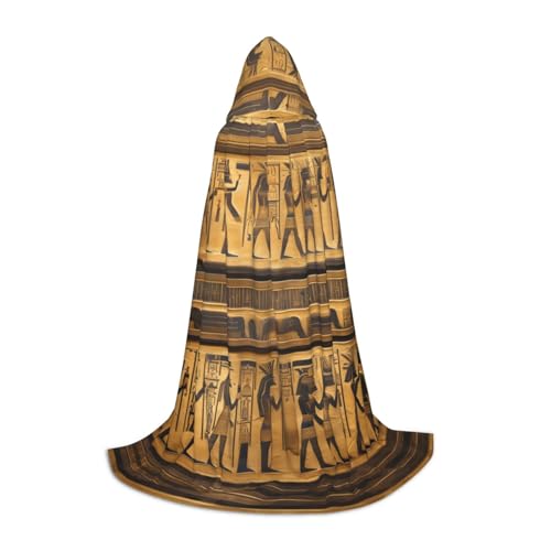 axzttupy Kapuzenumhang mit Ägypten-Hieroglyphen, für Karneval, Halloween und Motto-Partys, bequemer Umhang axzttupy Kapuzenumhang mit Ägypten-Hieroglyphen, für Karneval, Halloween und Motto-Partys, bequemer Umhang von axzttupy