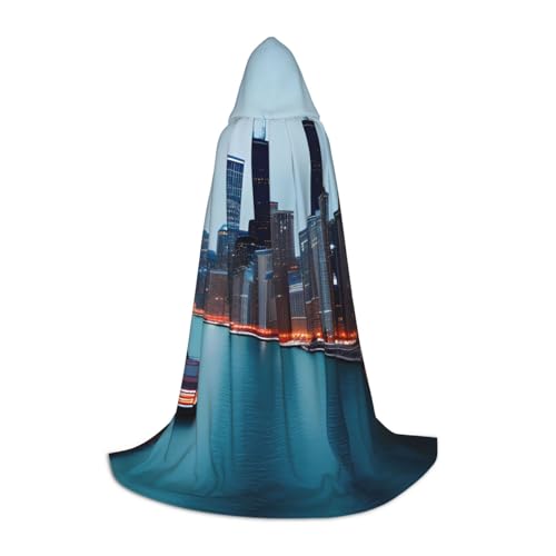 axzttupy Kapuzenumhang mit Chicago-Druck, für Karneval, Halloween und Motto-Partys, bequemer Umhang axzttupy Kapuzenumhang mit Chicago-Druck, für Karneval, Halloween und Motto-Partys, bequemer Umhang von axzttupy