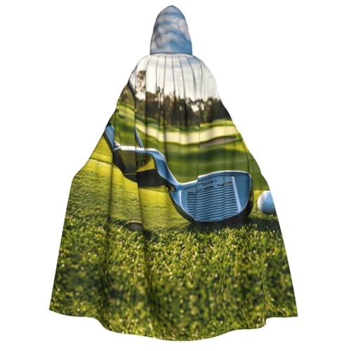 axzttupy Kapuzenumhang mit Golfschläger-Aufdruck, für Halloween, Weihnachten, Karneval, Partys, Mittelalter-Kostüm axzttupy Kapuzenumhang mit Golfschläger-Aufdruck, für Halloween, Weihnachten, Karneval, Partys, Mittelalter-Kostüm von axzttupy