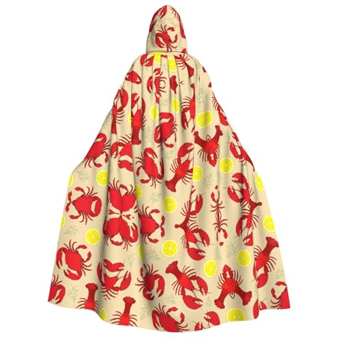 axzttupy Kapuzenumhang mit Hummer und Krabbe, für Erwachsene, Halloween, Weihnachten, Karneval, Partys, Mittelalter axzttupy Kapuzenumhang mit Hummer und Krabbe, für Erwachsene, Halloween, Weihnachten, Karneval, Partys, Mittelalter von axzttupy