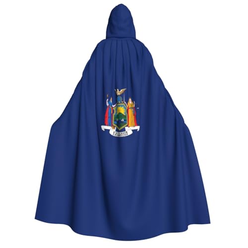 axzttupy Kapuzenumhang mit New York-Flagge, für Halloween, Cosplay, Karneval und Maskerade-Partys, Uni, Umhang axzttupy Kapuzenumhang mit New York-Flagge, für Halloween, Cosplay, Karneval und Maskerade-Partys, Uni, Umhang von axzttupy