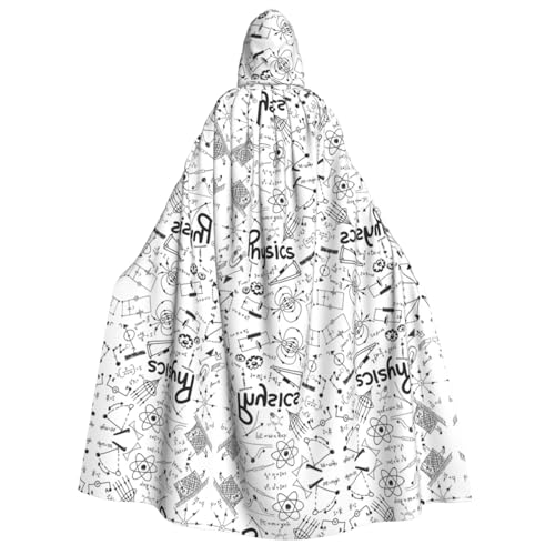 axzttupy Kapuzenumhang mit Physik-Druck, für Halloween, Cosplay, Karneval und Maskerade-Partys, Uni, Umhang axzttupy Kapuzenumhang mit Physik-Druck, für Halloween, Cosplay, Karneval und Maskerade-Partys, Uni, Umhang von axzttupy