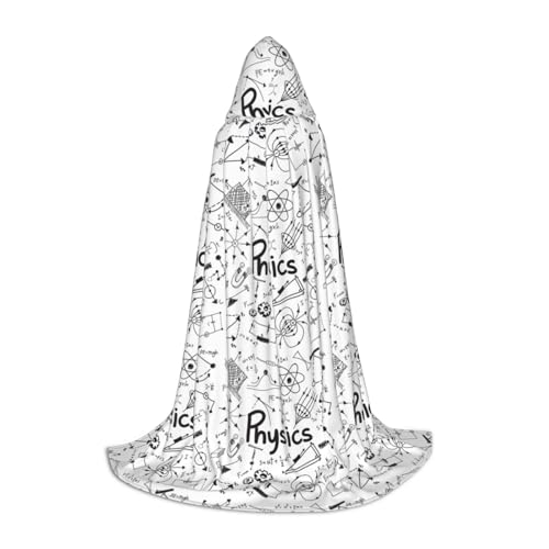 axzttupy Kapuzenumhang mit Physik-Druck, für Karneval, Halloween und Motto-Partys, bequemer Umhang axzttupy Kapuzenumhang mit Physik-Druck, für Karneval, Halloween und Motto-Partys, bequemer Umhang von axzttupy