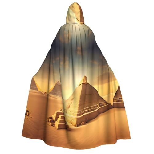 axzttupy Kapuzenumhang mit ägyptischer Pyramide in Wüste, für Halloween, Cosplay, Karneval und Maskerade-Partys, Uni, Umhang axzttupy Kapuzenumhang mit ägyptischer Pyramide in Wüste, für Halloween, Cosplay, Karneval und Maskerade-Partys, Uni, Umhang von axzttupy