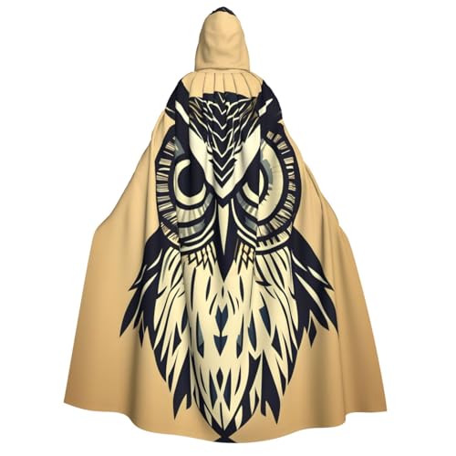 axzttupy Kapuzenumhang mit süßem Eulen-Druck, für Halloween, Cosplay, Karneval und Maskerade-Partys, Uni-Umhang axzttupy Kapuzenumhang mit süßem Eulen-Druck, für Halloween, Cosplay, Karneval und Maskerade-Partys, Uni-Umhang von axzttupy