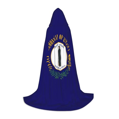 axzttupy Kentucky Umhang mit Staatsflagge, Unisex, mit Kapuze, volle Länge, für Zauberer, Weihnachten, Karneval, Halloween, Cosplay von axzttupy