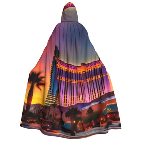 axzttupy Las Vegas Sonnenuntergang 1 Druck Erwachsene Kapuzenumhang Halloween Weihnachten Karneval Partys Mittelalter Motto Kostüm von axzttupy