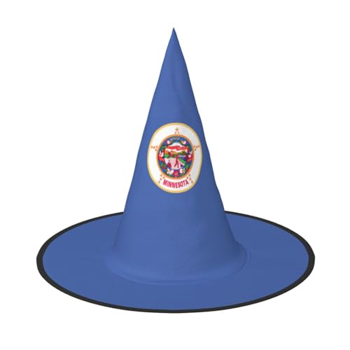 axzttupy Minnesota Staatsflagge Druck Halloween Hexenhut Unisex Karneval Kostüm Zubehör Partys Cosplay und Festlich von axzttupy