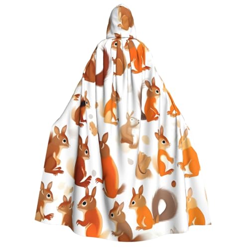 axzttupy Niedlicher Eichhörnchen-Aufdruck, Erwachsenen-Kapuzenumhang, Halloween, Weihnachten, Karneval, Partys, Mittelalter-Kostüm axzttupy Niedlicher Eichhörnchen-Aufdruck, Erwachsenen-Kapuzenumhang, Halloween, Weihnachten, Karneval, Partys, Mittelalter-Kostüm von axzttupy