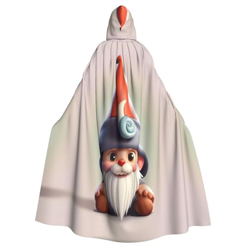 axzttupy Niedlicher Zwergenhut, Unisex, Halloween-Kapuzenumhang, volle Länge, für Mittelalter-Renaissance-Cosplay-Kostüme von axzttupy