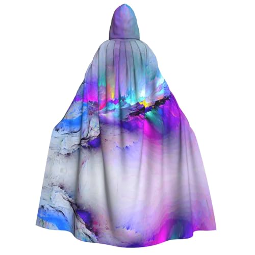 axzttupy Northern Lights Painting Print Adult Hooded Cloak Halloween Christmas Carnival Parties Medieval Theme Costume von axzttupy