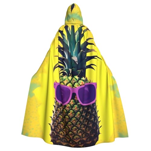 axzttupy Psych Ananas-Zitat, Unisex, Halloween-Kapuzenumhang, volle Länge, für mittelalterliche Renaissance-Cosplay-Kostüme von axzttupy
