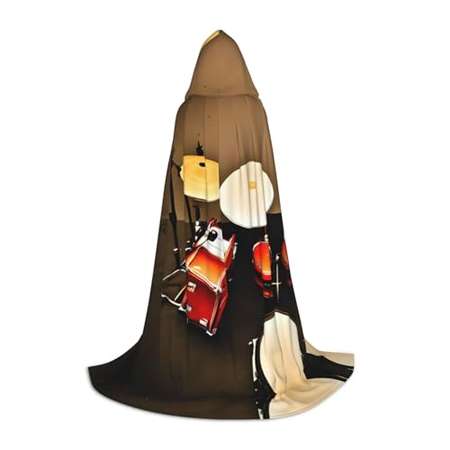 axzttupy Schlagzeug-Set, Standarddruck, Unisex, mit Kapuze, Umhang in voller Länge, für Zauberer, Weihnachten, Karneval, Halloween, Cosplay axzttupy Schlagzeug-Set, Standarddruck, Unisex, mit Kapuze, Umhang in voller Länge, für Zauberer, Weihnachten, Karneval, Halloween, Cosplay von axzttupy