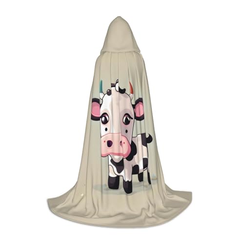 axzttupy Süßer weißer Umhang mit Kuh-Druck, mit Kapuze, Umhang für Karneval, Halloween und Motto-Partys, bequemer Umhang axzttupy Süßer weißer Umhang mit Kuh-Druck, mit Kapuze, Umhang für Karneval, Halloween und Motto-Partys, bequemer Umhang von axzttupy