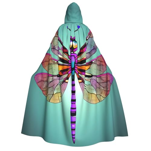 axzttupy Süßes Libellenmuster, Erwachsenen-Kapuzenumhang, Halloween, Weihnachten, Karneval, Partys, Mittelalter-Kostüm von axzttupy