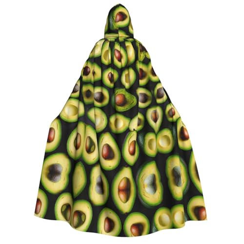 axzttupy Umhang mit Avocado-Muster und 2 Aufdruck, mit Kapuze, für Halloween, Cosplay, Karneval und Maskerade-Partys, Uni, Umhang axzttupy Umhang mit Avocado-Muster und 2 Aufdruck, mit Kapuze, für Halloween, Cosplay, Karneval und Maskerade-Partys, Uni, Umhang von axzttupy