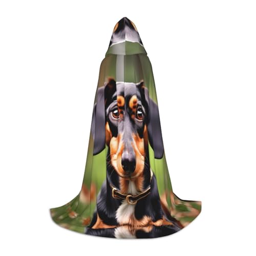 axzttupy Umhang mit Dackel-Motiv, Unisex, mit Kapuze, für Zauberer, Weihnachten, Karneval, Halloween, Cosplay axzttupy Umhang mit Dackel-Motiv, Unisex, mit Kapuze, für Zauberer, Weihnachten, Karneval, Halloween, Cosplay von axzttupy
