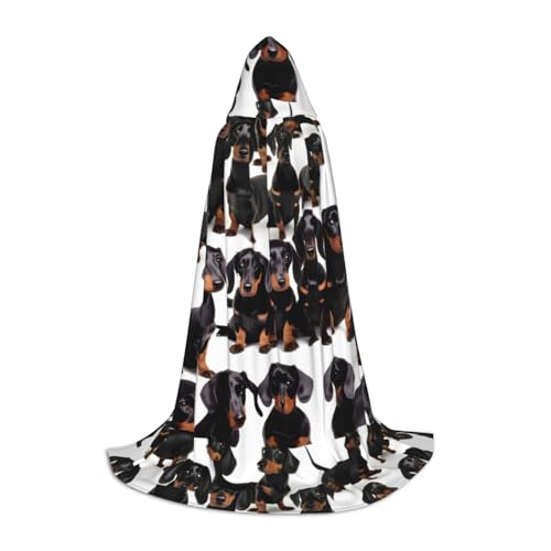 axzttupy Umhang mit Dackel-Motiv, Unisex, mit Kapuze, für Zauberer, Weihnachten, Karneval, Halloween, Cosplay axzttupy Umhang mit Dackel-Motiv, Unisex, mit Kapuze, für Zauberer, Weihnachten, Karneval, Halloween, Cosplay von axzttupy