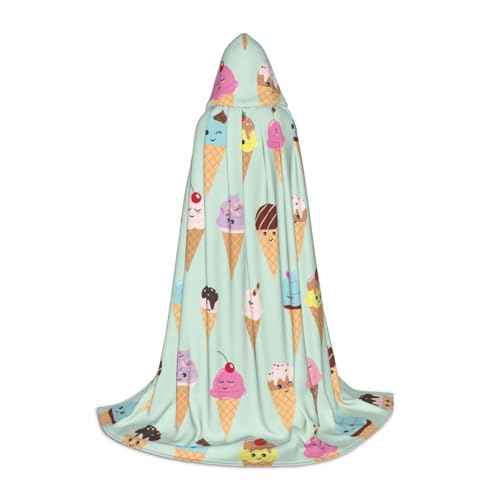 axzttupy Umhang mit Eistüten und Kapuze, Unisex, volle Länge, für Zauberer, Weihnachten, Karneval, Halloween, Cosplay axzttupy Umhang mit Eistüten und Kapuze, Unisex, volle Länge, für Zauberer, Weihnachten, Karneval, Halloween, Cosplay von axzttupy
