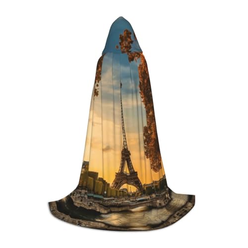 axzttupy Umhang mit Kapuze, Motiv: Eiffelturm, Paris, Herbstdruck, für Karneval, Halloween und Motto-Partys, bequemer Umhang axzttupy Umhang mit Kapuze, Motiv: Eiffelturm, Paris, Herbstdruck, für Karneval, Halloween und Motto-Partys, bequemer Umhang von axzttupy