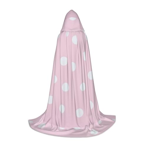 axzttupy Umhang mit Kapuze, Rosa mit Punkten, für Karneval, Halloween und Motto-Partys, bequemer Umhang axzttupy Umhang mit Kapuze, Rosa mit Punkten, für Karneval, Halloween und Motto-Partys, bequemer Umhang von axzttupy