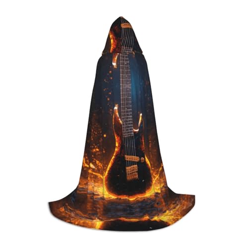axzttupy Umhang mit Kapuze für E-Gitarre, 3 Aufdruck, für Karneval, Halloween und Motto-Partys, bequemer Umhang axzttupy Umhang mit Kapuze für E-Gitarre, 3 Aufdruck, für Karneval, Halloween und Motto-Partys, bequemer Umhang von axzttupy