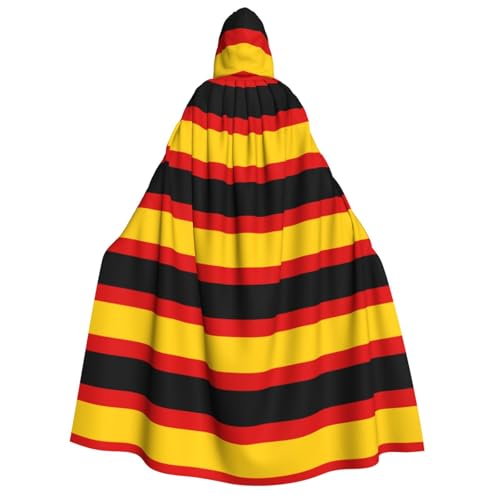 axzttupy Umhang mit Kapuze für Erwachsene, Motiv: Deutsche Flagge, Halloween, Weihnachten, Karneval, Partys, Mittelalter von axzttupy