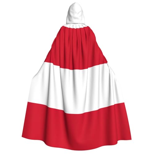 axzttupy Umhang mit Kapuze für Erwachsene, Motiv: Flagge von Monaco, Halloween, Weihnachten, Karneval, Partys, Mittelalter von axzttupy