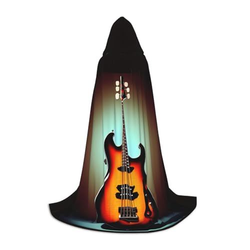 axzttupy Umhang mit Kapuze für Gitarre, Bass, Musik, Musikinstrument, für Karneval, Halloween und Motto-Partys, bequemer Umhang axzttupy Umhang mit Kapuze für Gitarre, Bass, Musik, Musikinstrument, für Karneval, Halloween und Motto-Partys, bequemer Umhang von axzttupy
