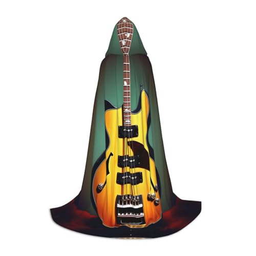 axzttupy Umhang mit Kapuze für Gitarre, Bass, Musik, Musikinstrumente, für Karneval, Halloween und Motto-Partys, bequemer Umhang axzttupy Umhang mit Kapuze für Gitarre, Bass, Musik, Musikinstrumente, für Karneval, Halloween und Motto-Partys, bequemer Umhang von axzttupy