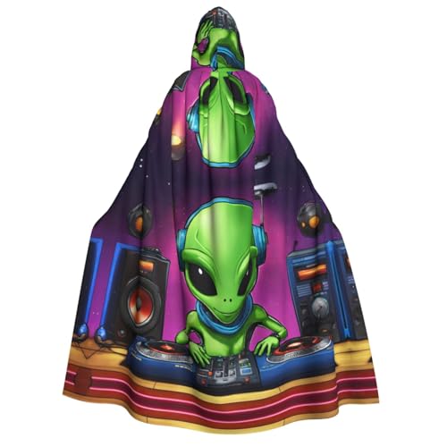 axzttupy Umhang mit Kapuze und Alien-Motiv, für Halloween, Cosplay, Karneval und Maskerade-Partys, Uni, Umhang axzttupy Umhang mit Kapuze und Alien-Motiv, für Halloween, Cosplay, Karneval und Maskerade-Partys, Uni, Umhang von axzttupy