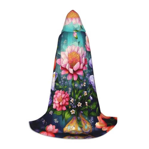 axzttupy Umhang mit Kapuze und Blumenmotiv für Karneval, Halloween und Motto-Partys, bequemer Umhang axzttupy Umhang mit Kapuze und Blumenmotiv für Karneval, Halloween und Motto-Partys, bequemer Umhang von axzttupy