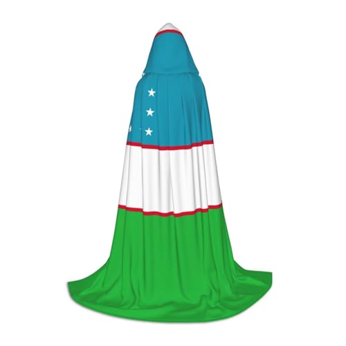 axzttupy Umhang mit Kapuze und Flagge der Republik Usbekistan, für Karneval, Halloween und Motto-Partys, bequemer Umhang axzttupy Umhang mit Kapuze und Flagge der Republik Usbekistan, für Karneval, Halloween und Motto-Partys, bequemer Umhang von axzttupy