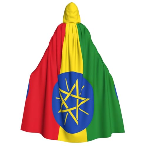 axzttupy Umhang mit Kapuze und Flagge von Äthiopien, für Halloween, Cosplay, Karneval und Maskerade-Partys, Uni, Umhang axzttupy Umhang mit Kapuze und Flagge von Äthiopien, für Halloween, Cosplay, Karneval und Maskerade-Partys, Uni, Umhang von axzttupy