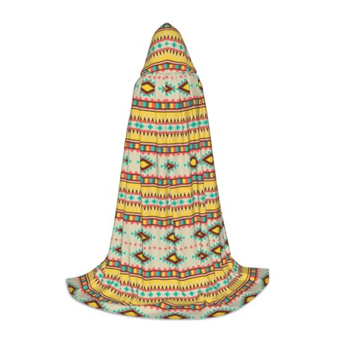 axzttupy Umhang mit Kapuze und Indianer-Druck, Unisex, volle Länge, für Zauberer, Weihnachten, Karneval, Halloween, Cosplay von axzttupy