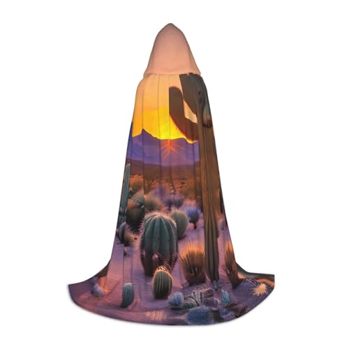 axzttupy Umhang mit Kapuze und Kaktuswüste, Sonnenuntergänge, für Karneval, Halloween und Motto-Partys, bequemer Umhang axzttupy Umhang mit Kapuze und Kaktuswüste, Sonnenuntergänge, für Karneval, Halloween und Motto-Partys, bequemer Umhang von axzttupy